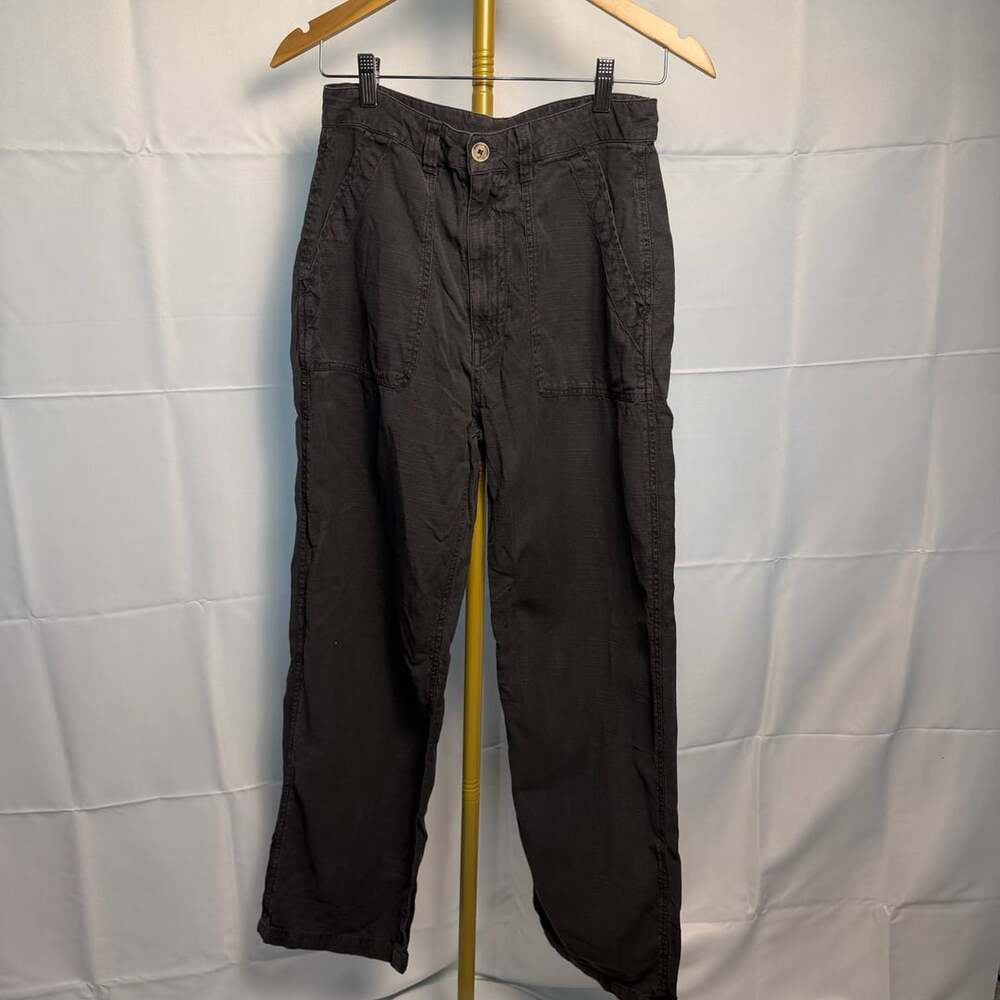 Billabong Utility Pants Size 28 Black Cargo Cotton Blend